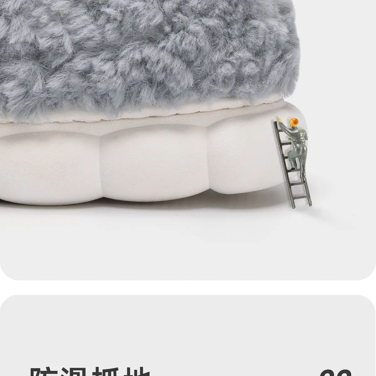 Plush Cotton Slippers Green Winter Men's — feature 12