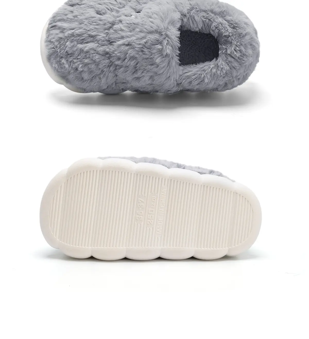 Plush Cotton Slippers Green Winter Men's — feature 26