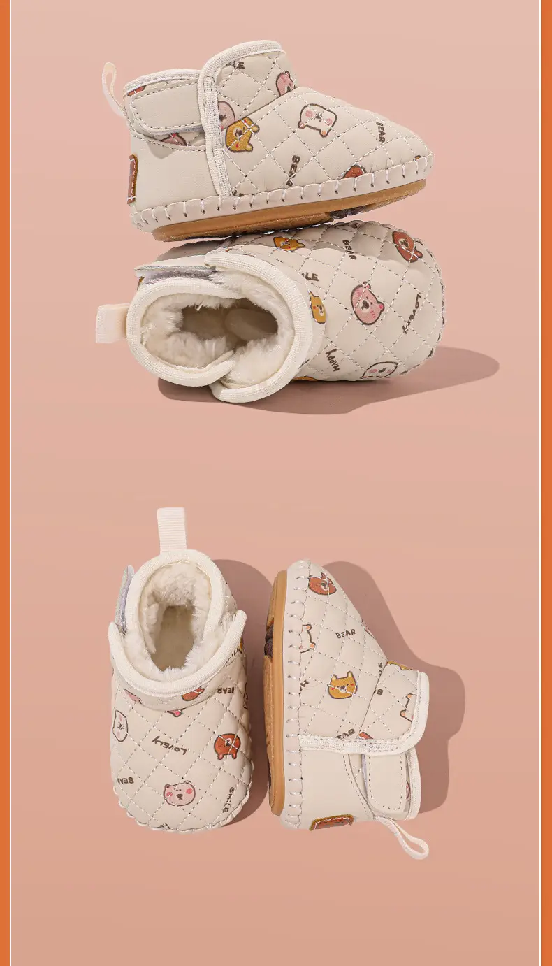 Baby Cotton Snow Boots for 1-3 Years Warm Fleece Lined — feature 23