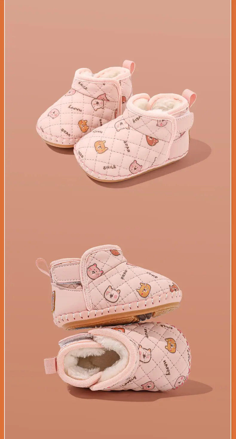 Baby Cotton Snow Boots for 1-3 Years Warm Fleece Lined — feature 24
