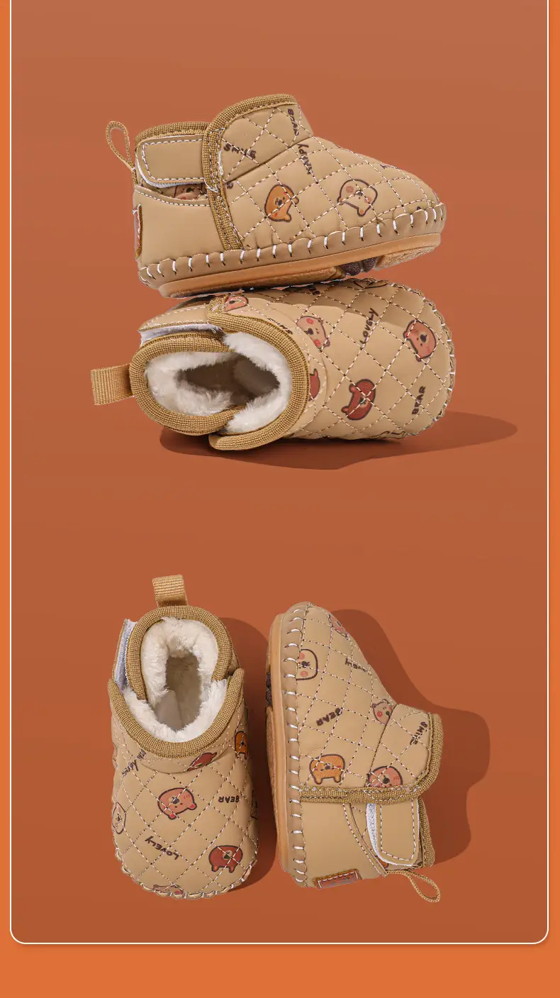Baby Cotton Snow Boots for 1-3 Years Warm Fleece Lined — feature 26