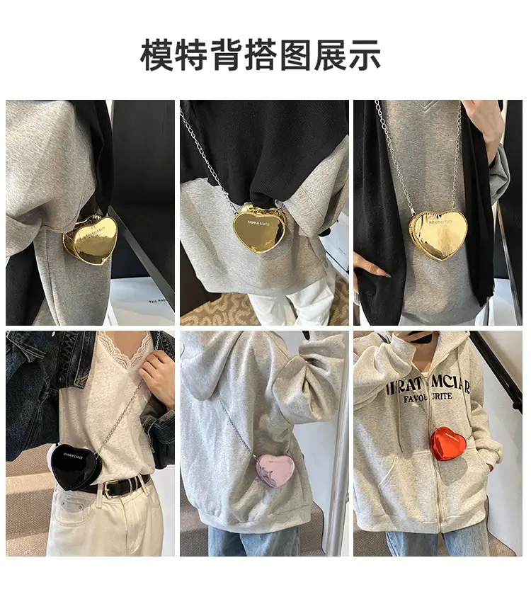 Red Heart-Shaped Mini Love Messenger Bag 2024 — feature 8