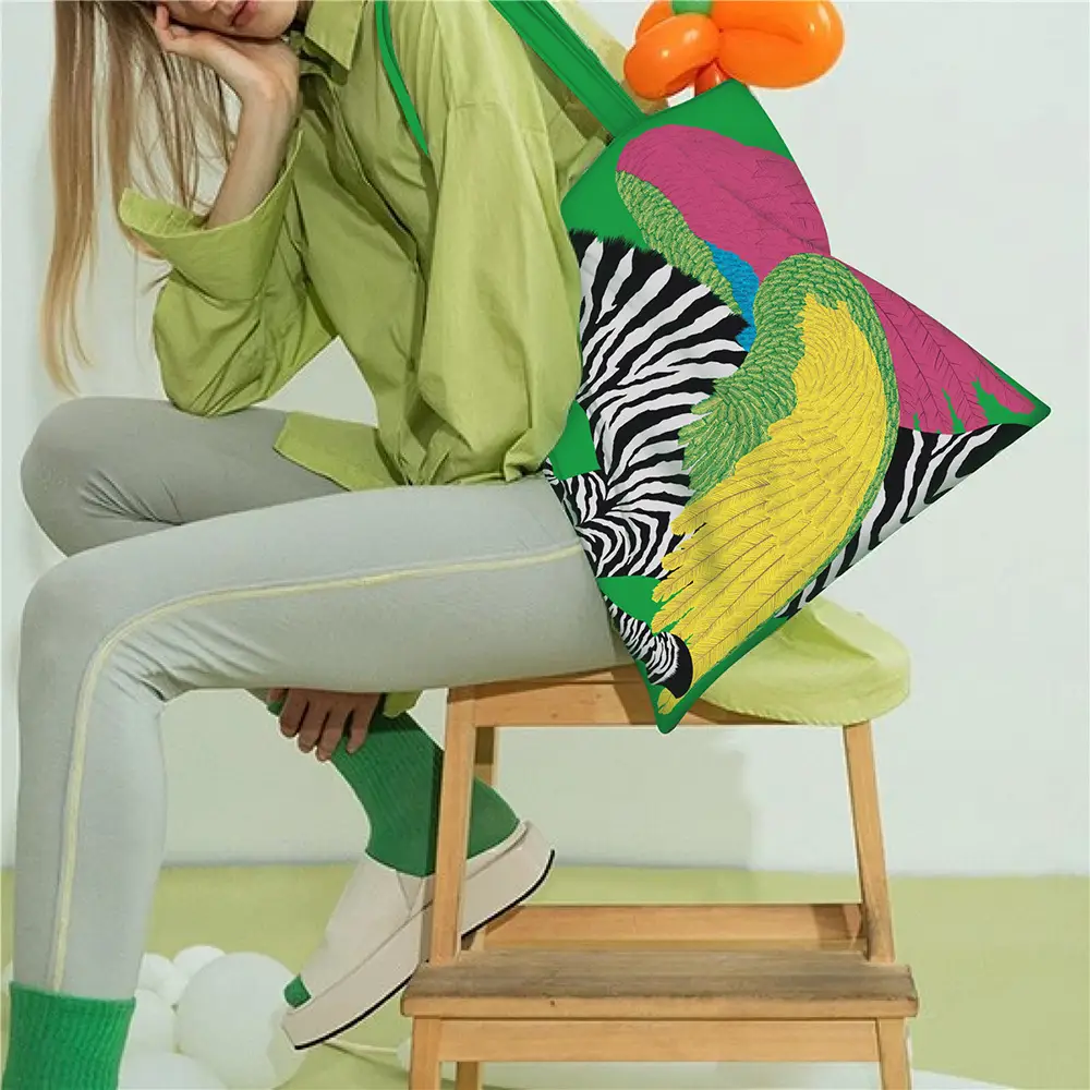 2024 New Arrival Tropical Print Canvas Handbag Large Capacity - Image 113