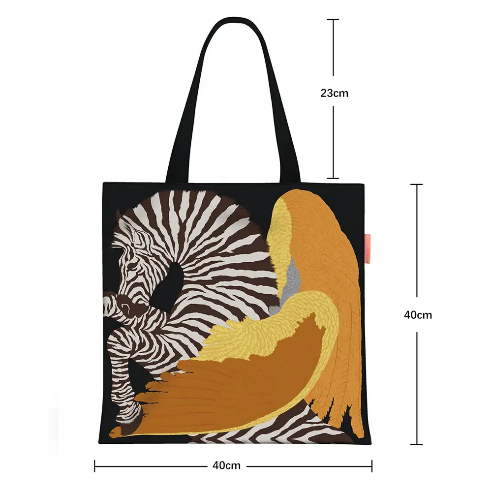 2024 New Arrival Tropical Print Canvas Handbag Large Capacity - Image 2