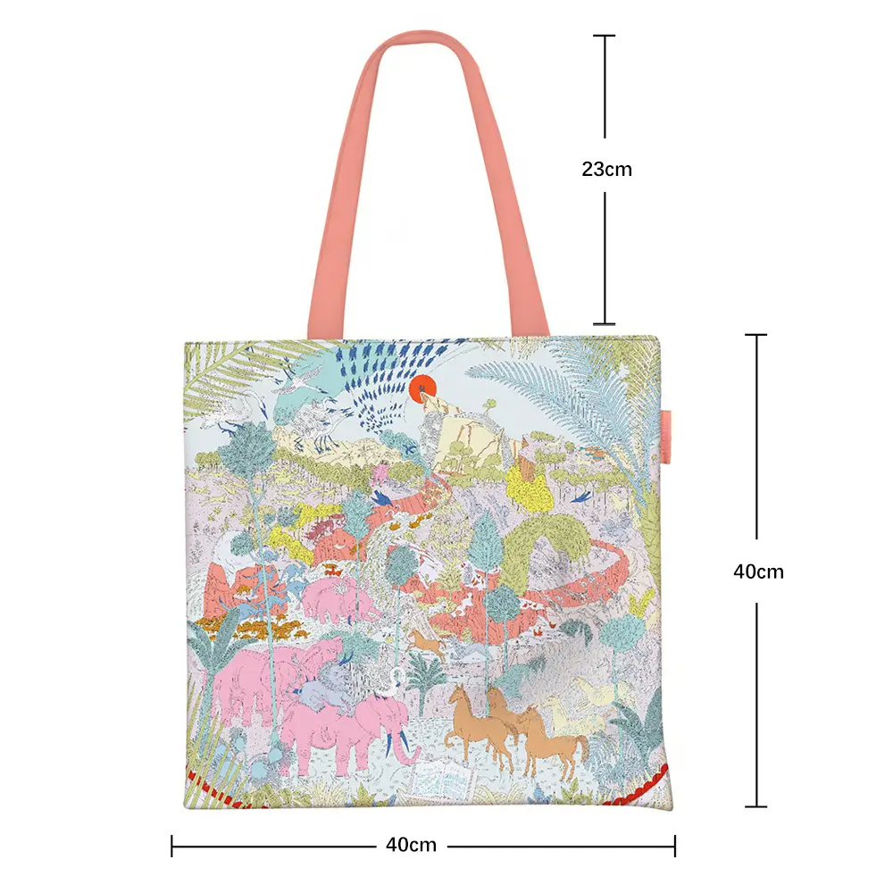 2024 New Arrival Tropical Print Canvas Handbag Large Capacity - Image 31