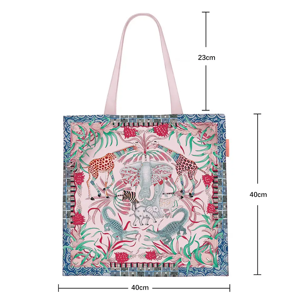 2024 New Arrival Tropical Print Canvas Handbag Large Capacity - Image 54