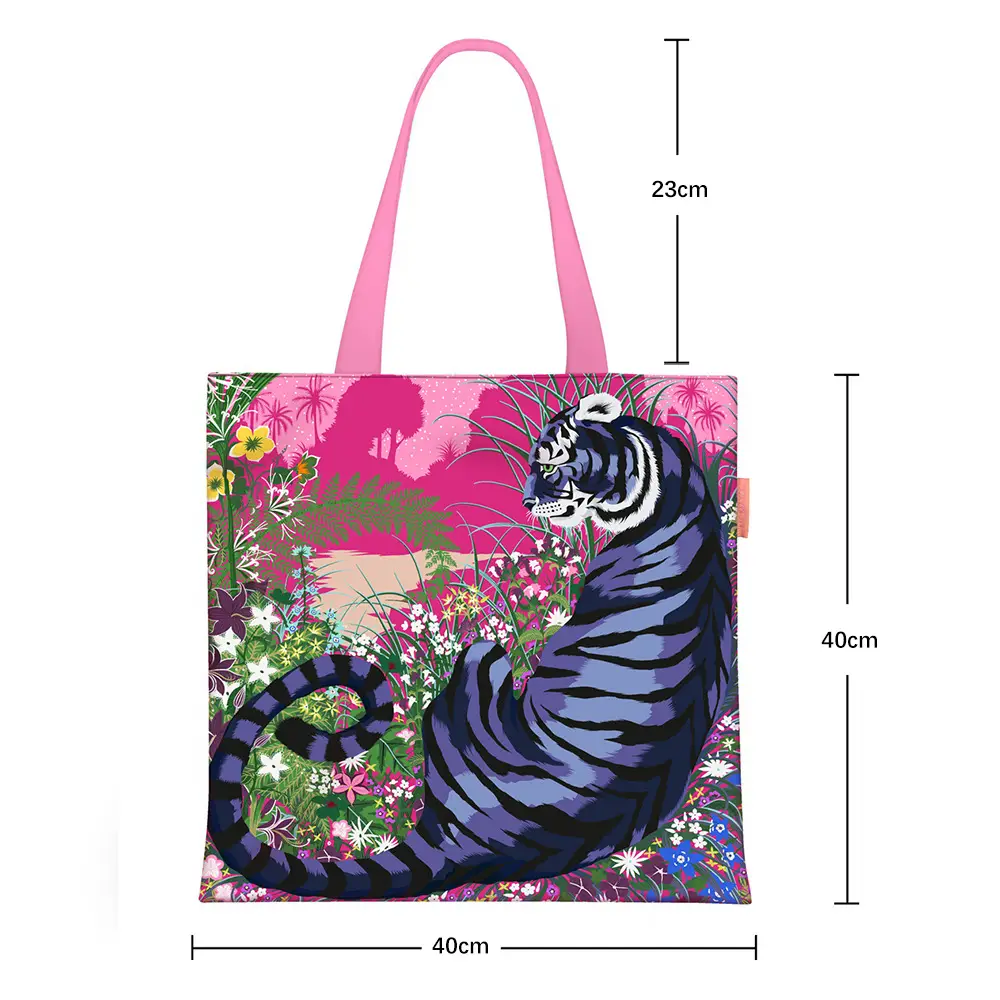 2024 New Arrival Tropical Print Canvas Handbag Large Capacity - Image 79