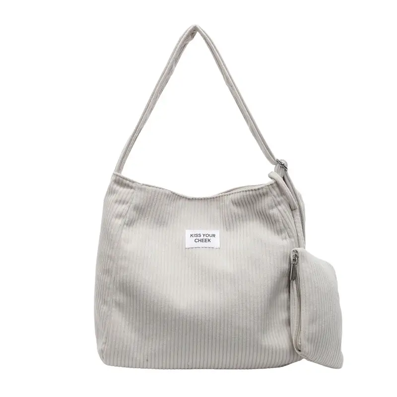 Women's Large Capacity Corduroy Canvas Tote Bag - Image 8