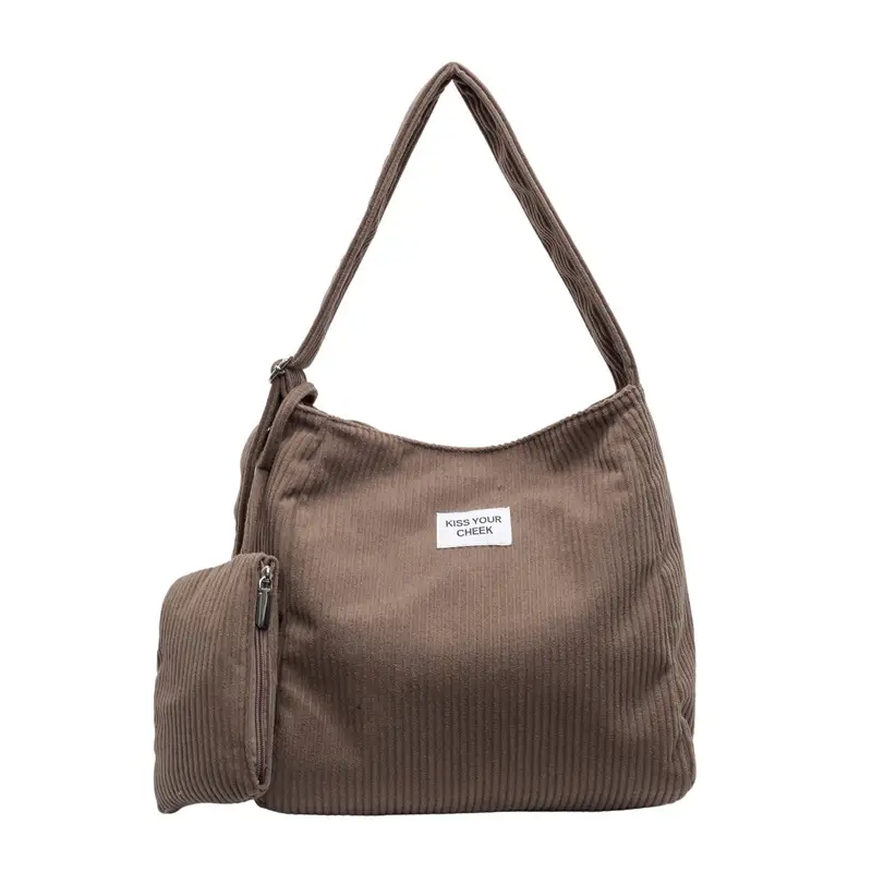 Women's Large Capacity Corduroy Canvas Tote Bag - Image 3