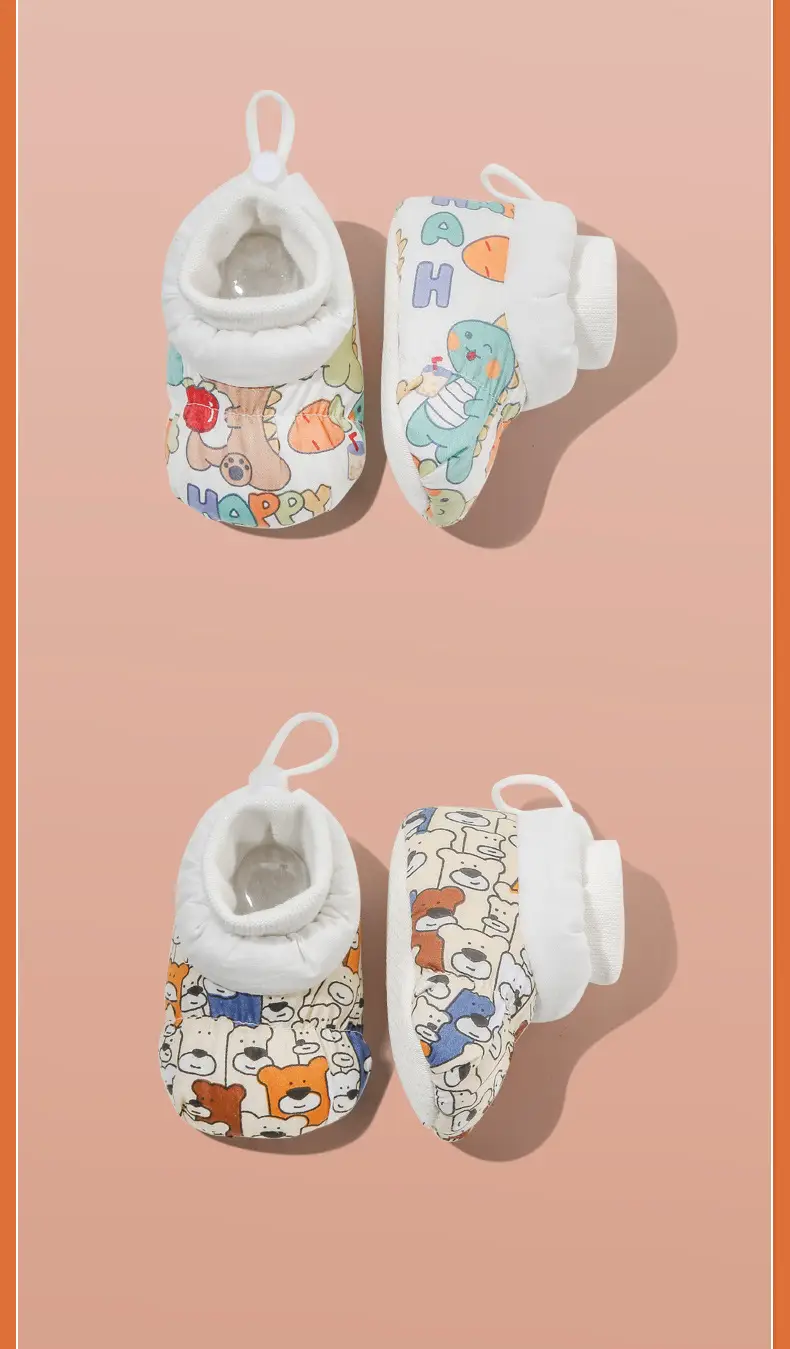 Infant Baby Shoes 6-12 Months Newborn Shoes Pre-Walking Fleece-Lined Baby Shoes Socks Pre-Walking Shoes Warm and Thickened — feature 21
