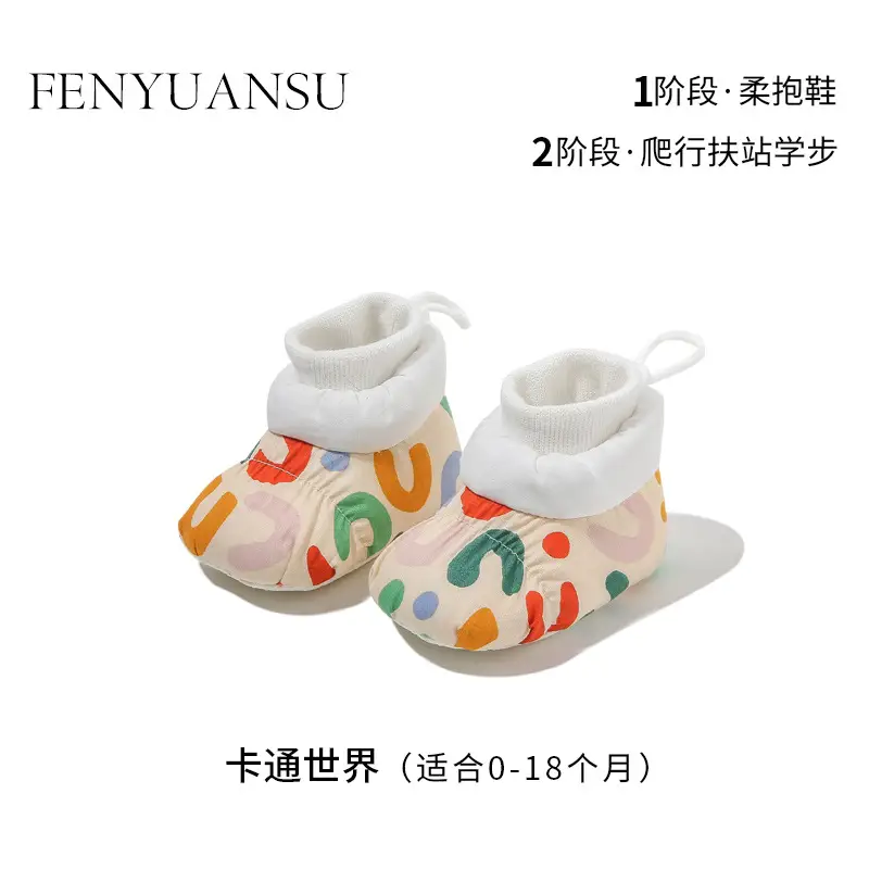 Infant Baby Shoes 6-12 Months Newborn Shoes Pre-Walking Fleece-Lined Baby Shoes Socks Pre-Walking Shoes Warm and Thickened - Image 3