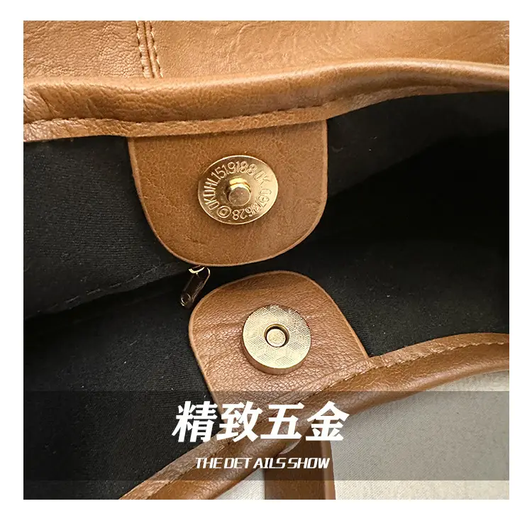 Frosted Retro Bag Large Capacity Casual Shoulder Bag — feature 10