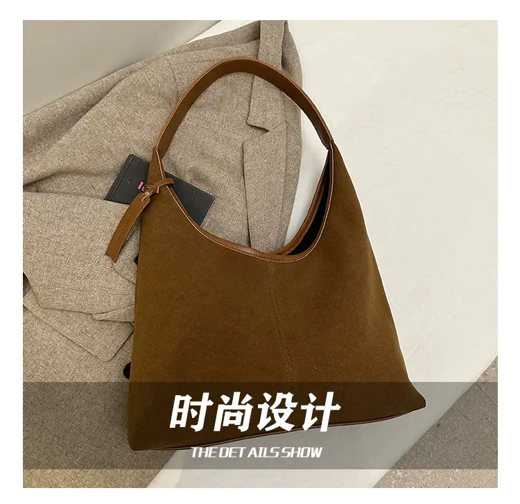 Frosted Retro Bag Large Capacity Casual Shoulder Bag — feature 11