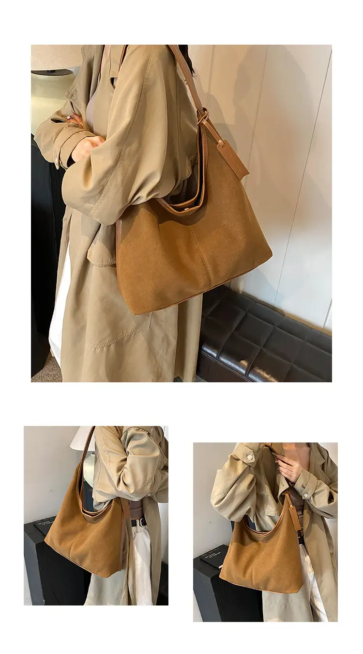 Frosted Retro Bag Large Capacity Casual Shoulder Bag — feature 7