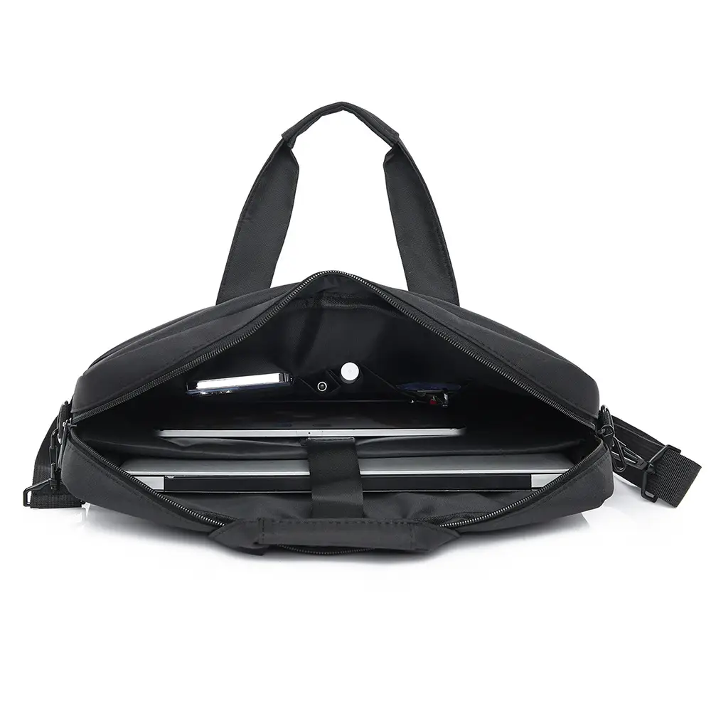 Men's Black Business Shoulder Crossbody Bag 24" - Image 7