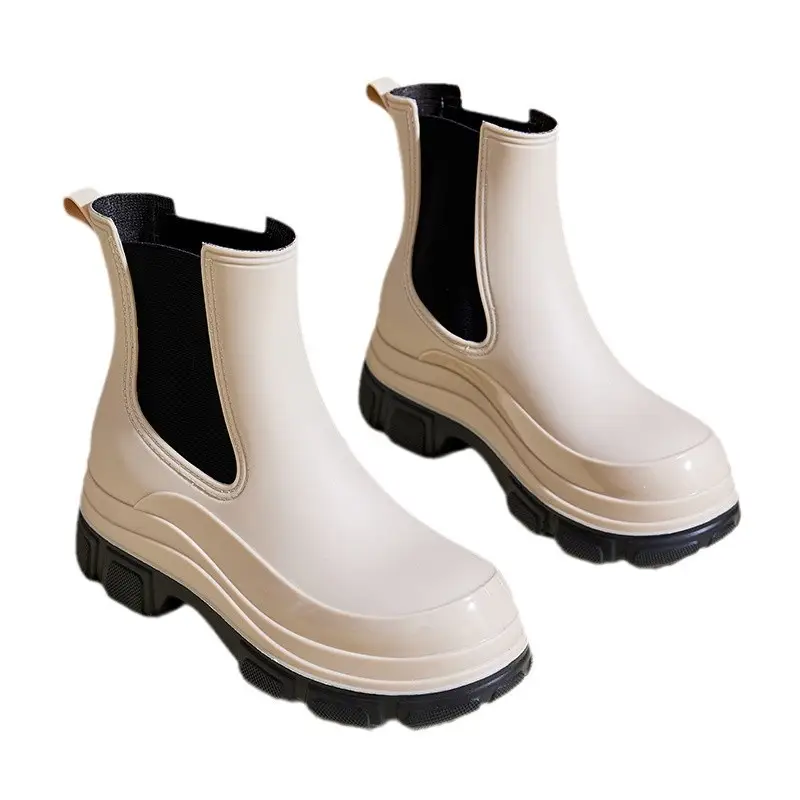 Cross-Border Fashion Rain Boots for Women 2026 New Model Rain Boots Height-Increasing Waterproof Shoes Chelsea Short Boots Outdoor Non-Slip Rain Boots - Image 9