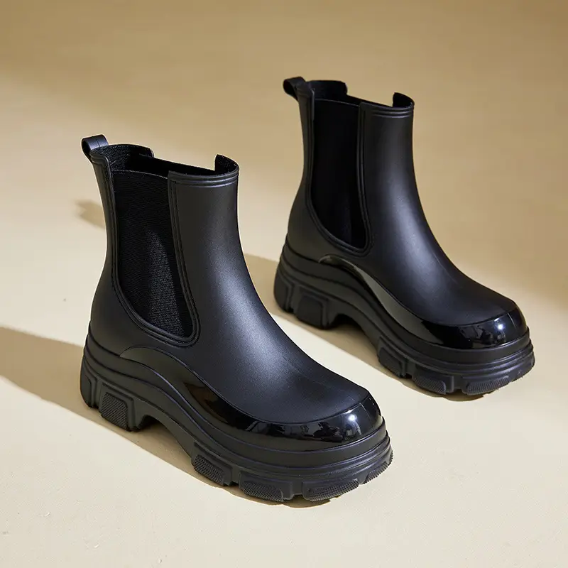 Cross-Border Fashion Rain Boots for Women 2026 New Model Rain Boots Height-Increasing Waterproof Shoes Chelsea Short Boots Outdoor Non-Slip Rain Boots — feature 21