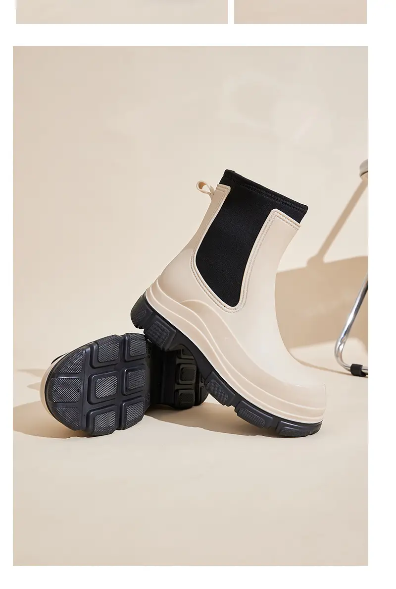 Cross-Border Fashion Rain Boots for Women 2026 New Model Rain Boots Height-Increasing Waterproof Shoes Chelsea Short Boots Outdoor Non-Slip Rain Boots — feature 35