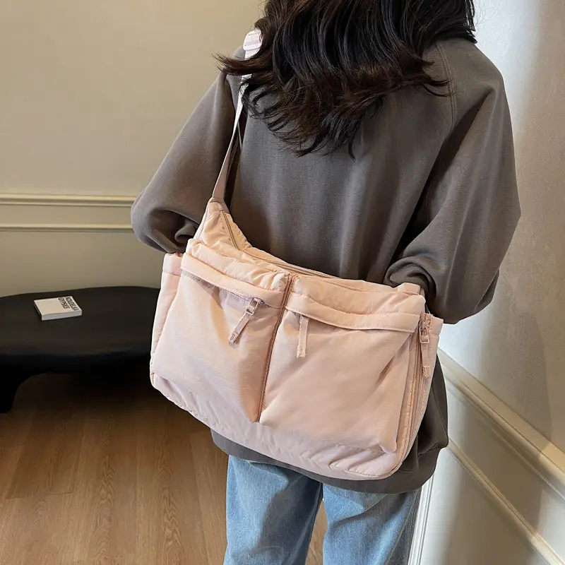 Women's Beige Multi-Flap Crossbody Bag 24W - Image 8