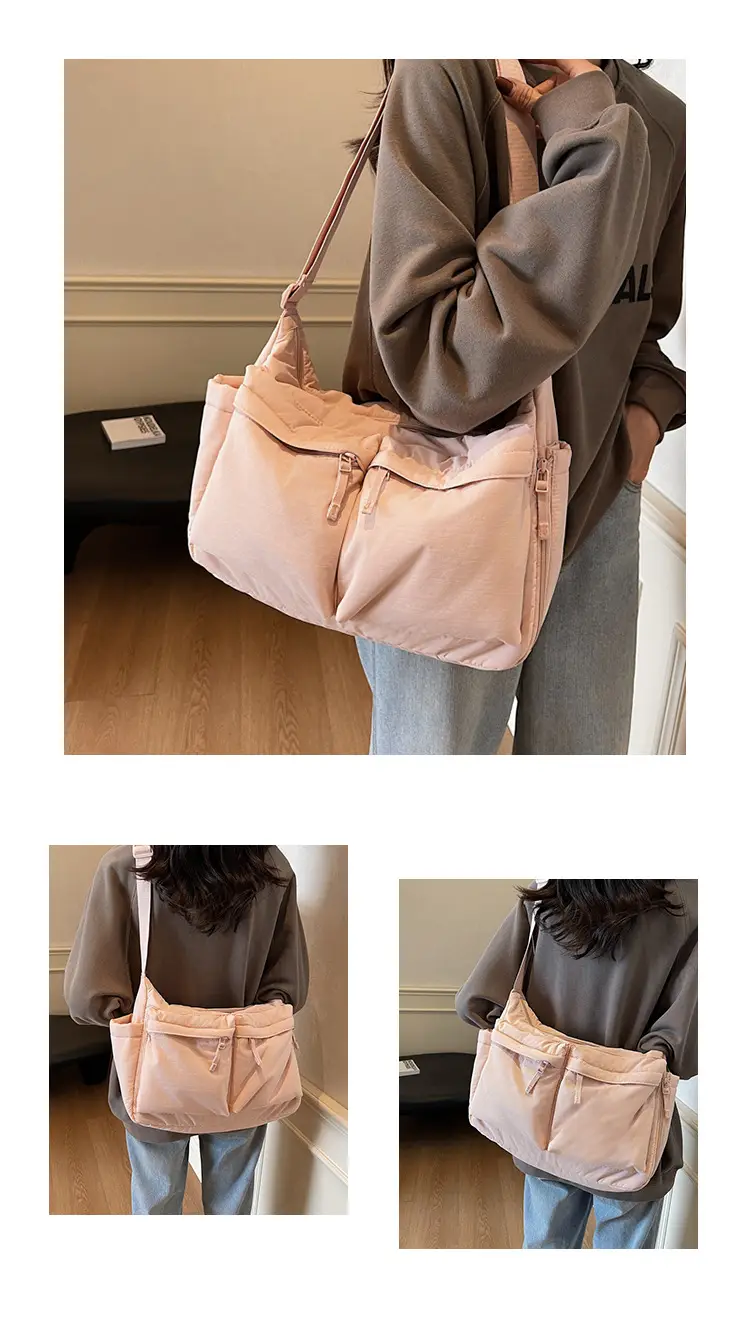 Women's Beige Multi-Flap Crossbody Bag 24W — feature 12