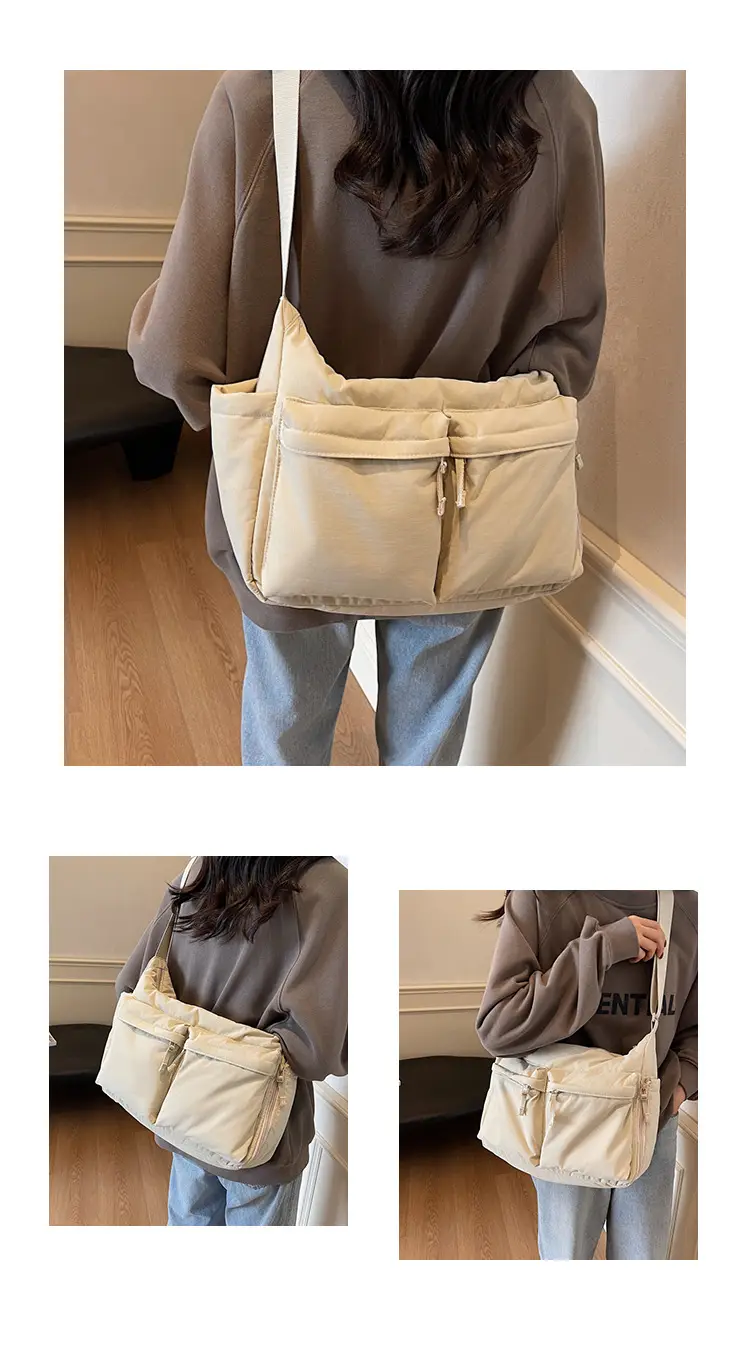 Women's Beige Multi-Flap Crossbody Bag 24W — feature 13