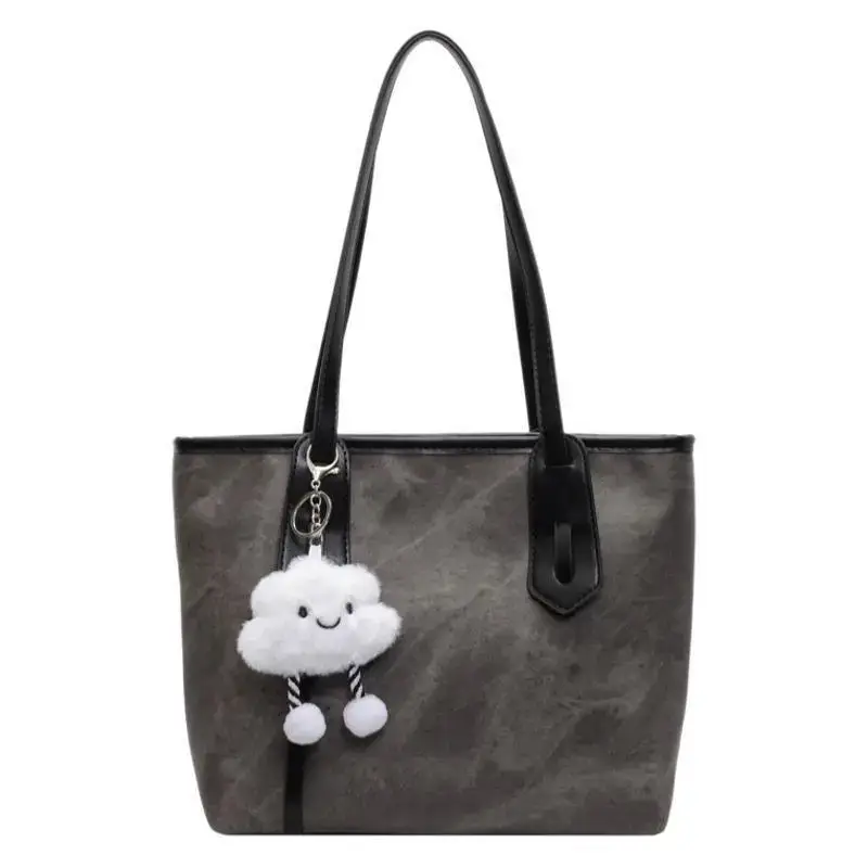 Women's Retro Fashion Shoulder Bag with Cloud Charm - Image 13
