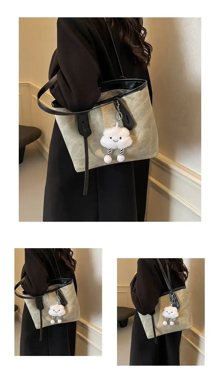 Women's Retro Fashion Shoulder Bag with Cloud Charm — feature 11
