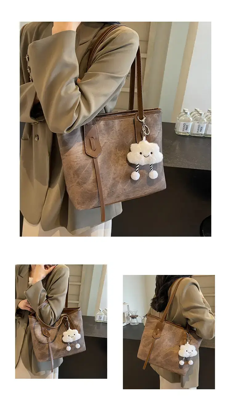 Women's Retro Fashion Shoulder Bag with Cloud Charm — feature 12