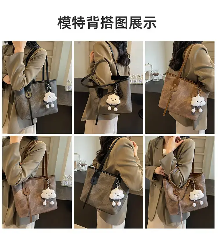 Women's Retro Fashion Shoulder Bag with Cloud Charm — feature 8