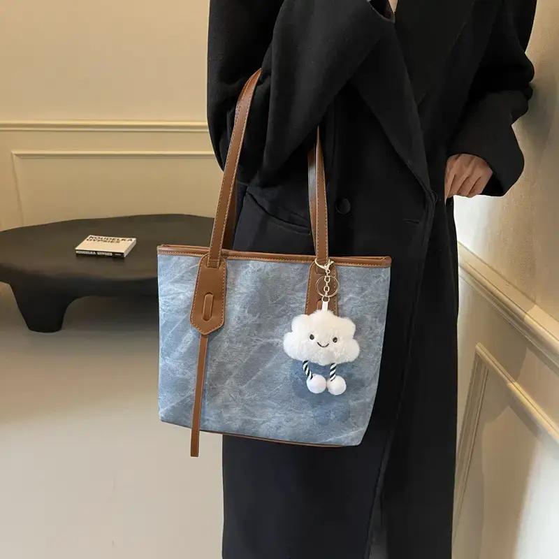 Women's Retro Fashion Shoulder Bag with Cloud Charm - Image 5