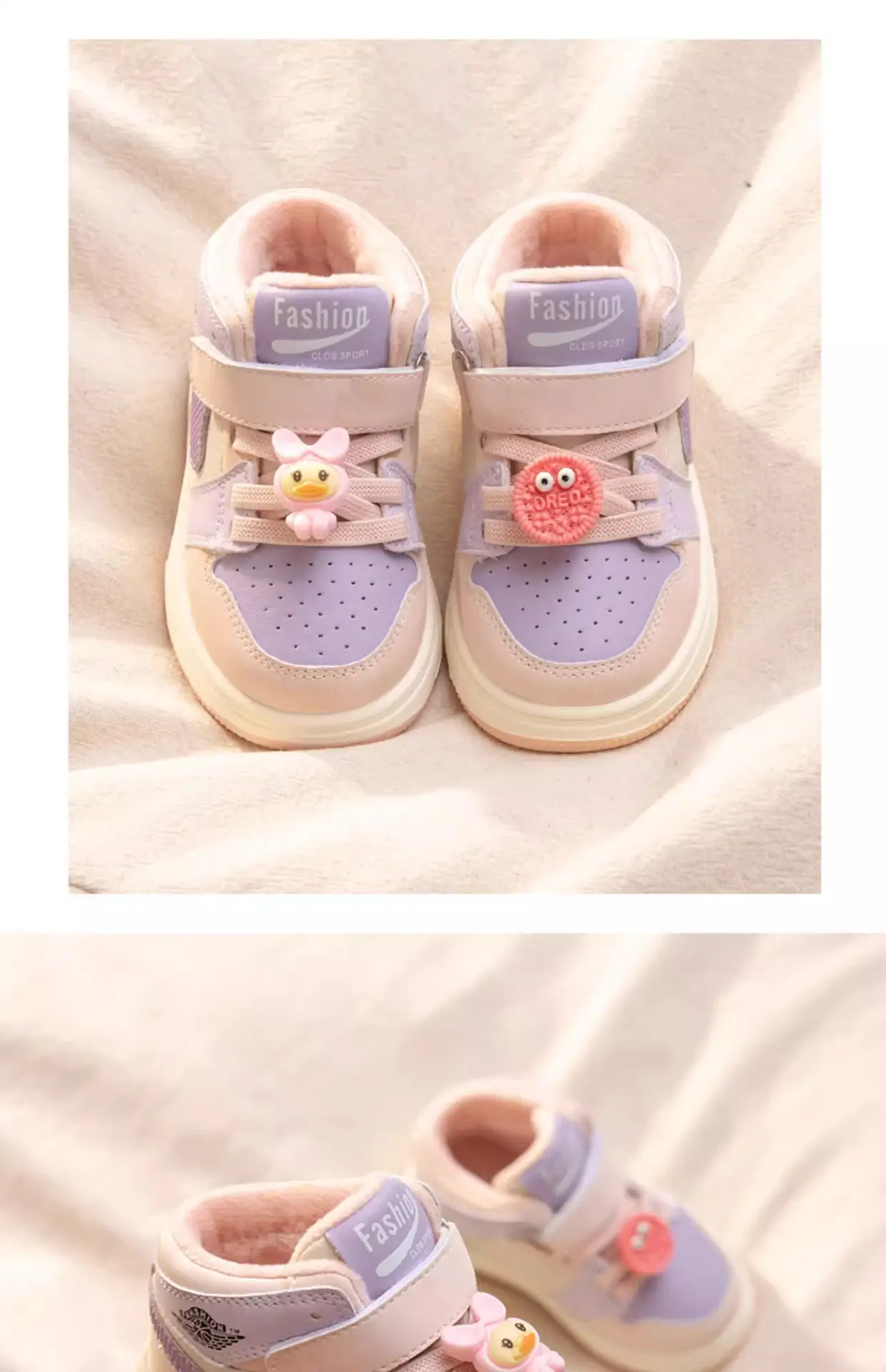 Women's Baby Shoes Black White Cotton Sneakers for Boys — feature 16
