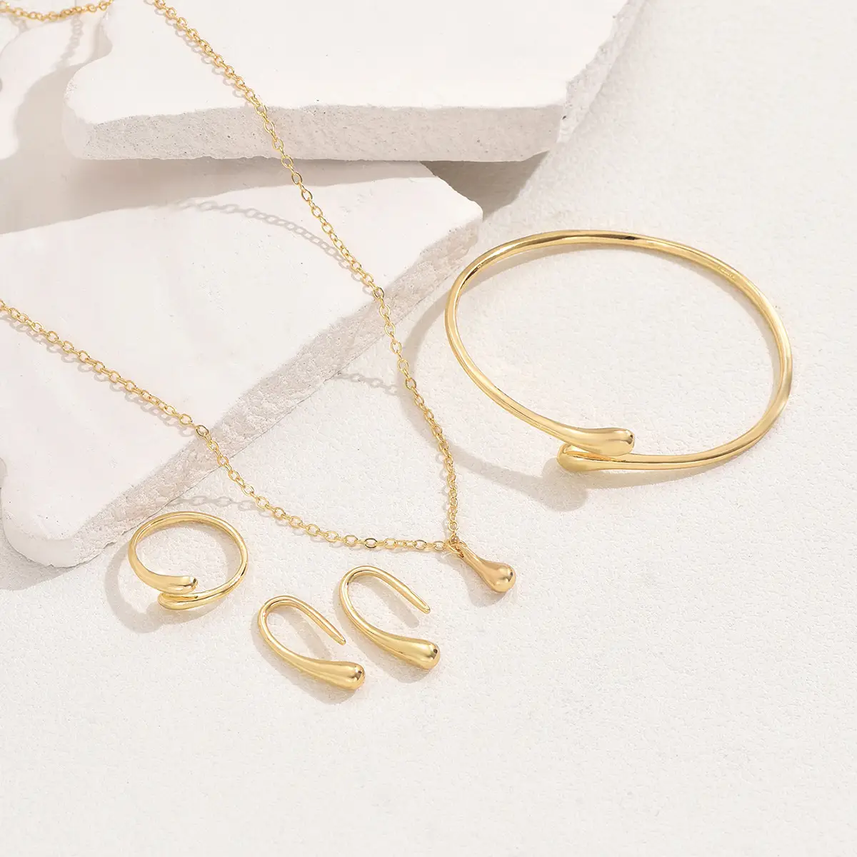 Korean Style Gold Jewelry Set for Women