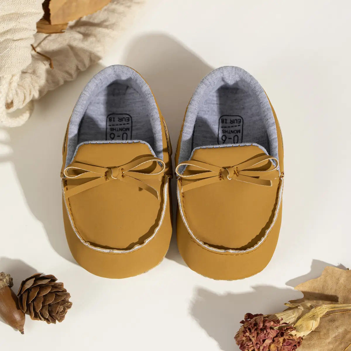 Baby Shoes Brown Bow Non-Slip Soft Bottom — feature 7