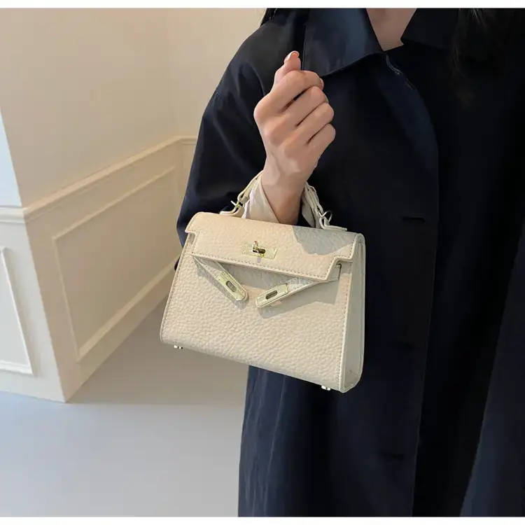 Women's Brown Textured Square Shoulder Bag 2024 — feature 20