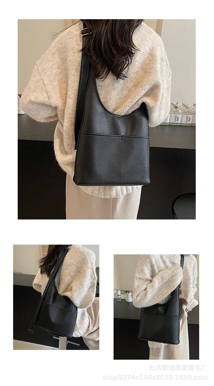Women Large Capacity Shoulder Bag Brown New Fashion — feature 12