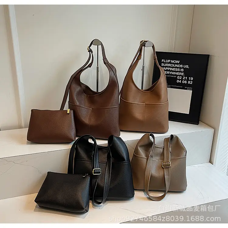 Women Large Capacity Shoulder Bag Brown New Fashion — feature 13