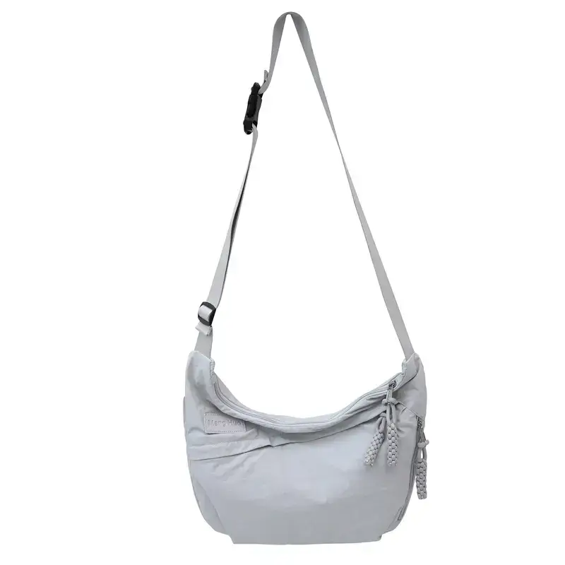 Women's Blue White Crossbody Bag with Cute Charm - Image 4