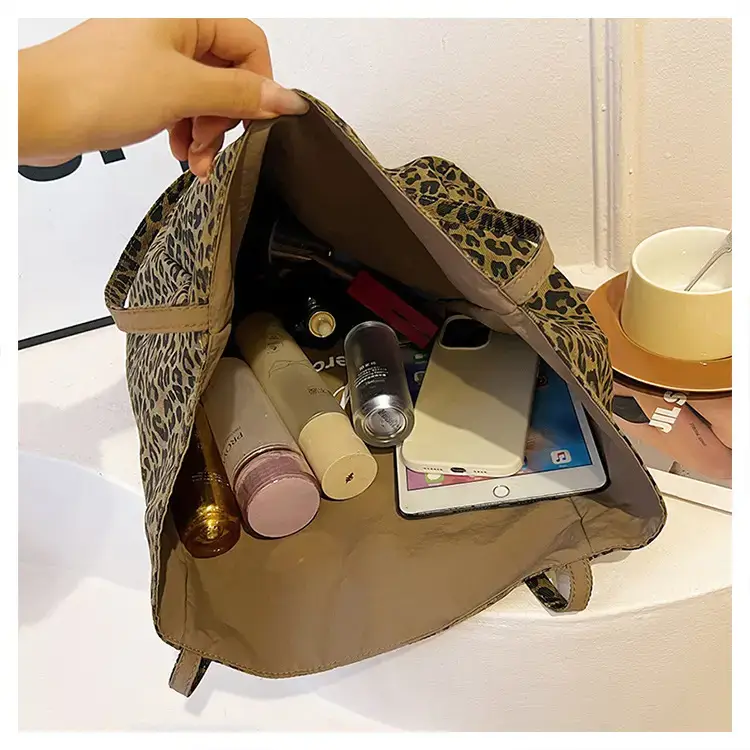 Leopard Canvas Shoulder Bag Women 2024 College Style — feature 27