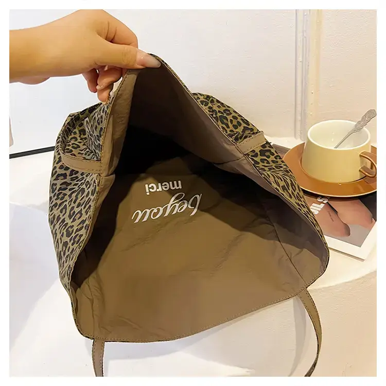 Leopard Canvas Shoulder Bag Women 2024 College Style — feature 28