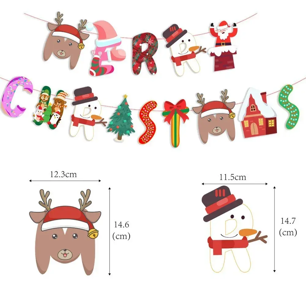 Christmas Christmas Decor Garland String Flag Decoration - Image 10