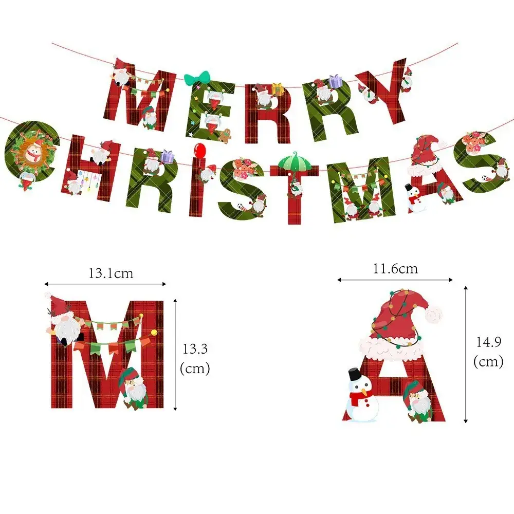 Christmas Christmas Decor Garland String Flag Decoration - Image 11