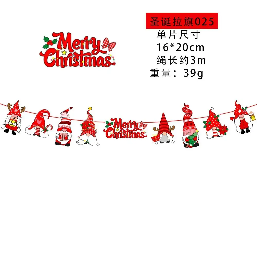 Christmas Christmas Decor Garland String Flag Decoration - Image 3