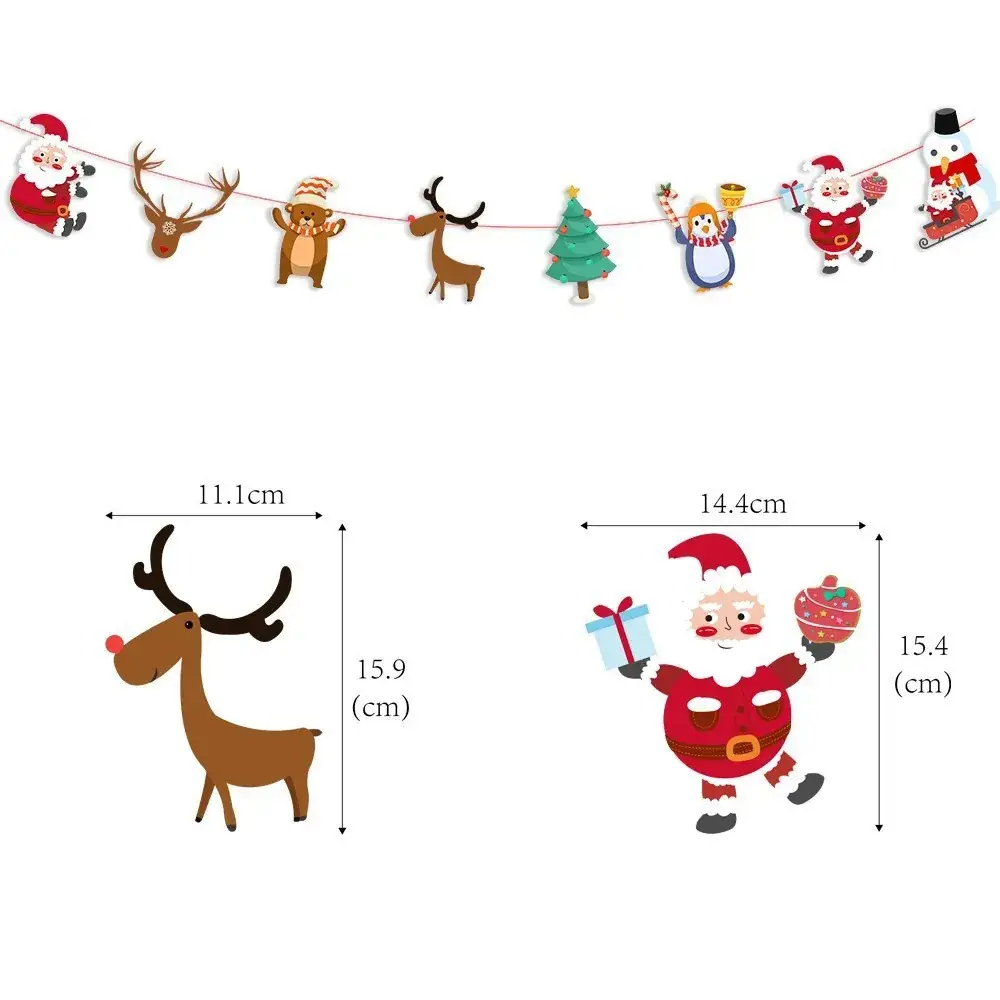 Christmas Christmas Decor Garland String Flag Decoration - Image 9