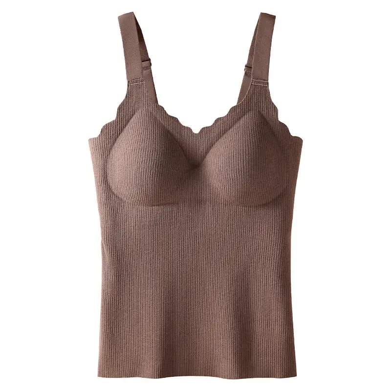 Women's Silk Wool Seamless Vests with Chest Pad - Image 6