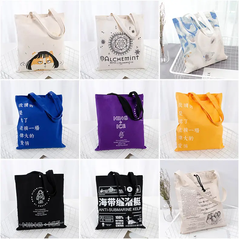 Blue Canvas Tote Bag for Shopping & Travel - Image 15