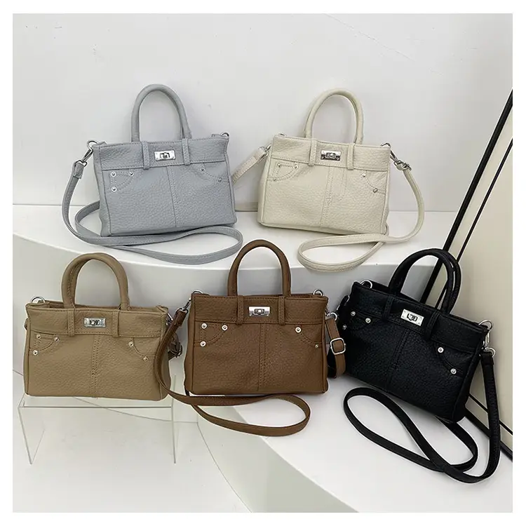 Women's Crossbody Bag Beige Textured 2024 New — feature 1