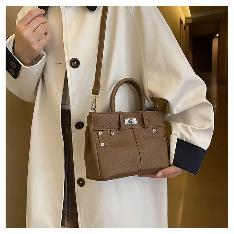 Women's Crossbody Bag Beige Textured 2024 New — feature 11