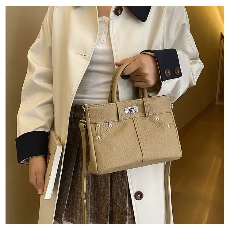 Women's Crossbody Bag Beige Textured 2024 New — feature 12