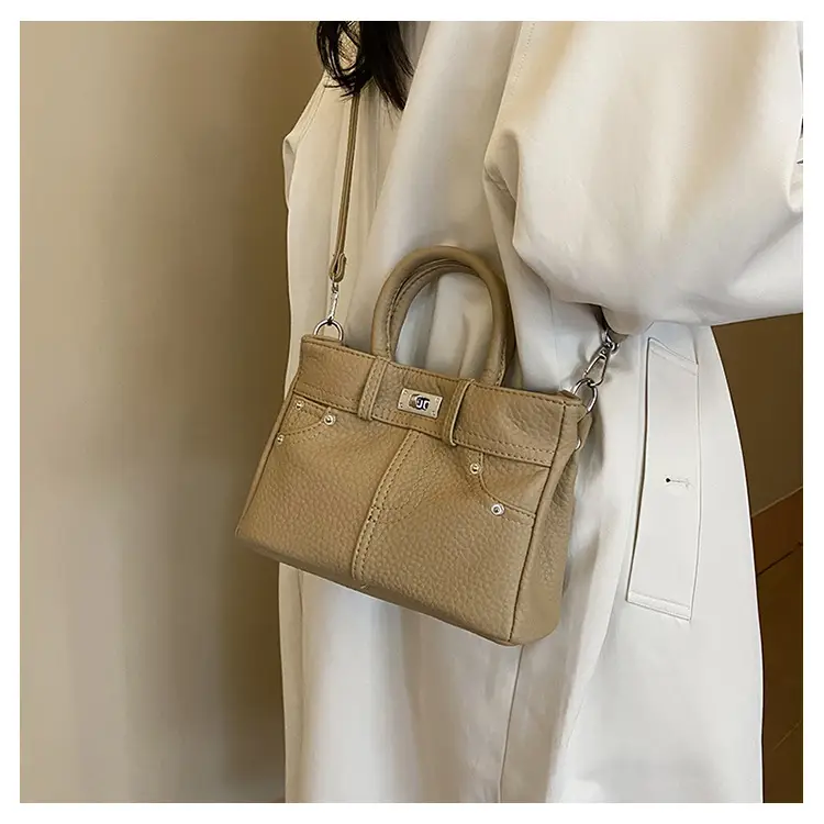 Women's Crossbody Bag Beige Textured 2024 New — feature 13