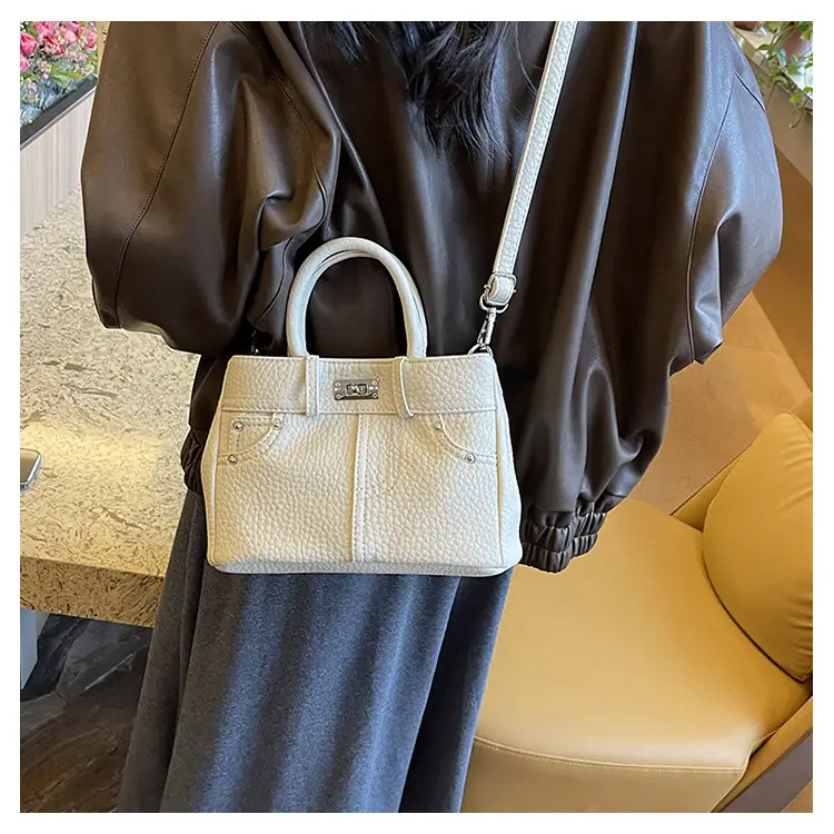 Women's Crossbody Bag Beige Textured 2024 New — feature 21